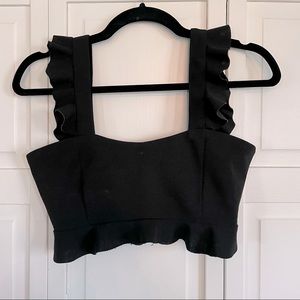 ÉTOPHE STUDIOS BLACK CROPPED TANK